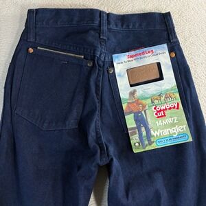 Vintage Wrangler Cowboy Cut 14MWZ Tapered Jean Women 3x32 Blue High Rise USA NWT